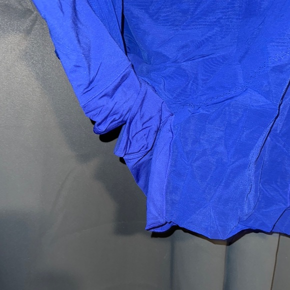 VIRAL POPILUSH Elegant Blue Long-Sleeve Dress - Picture 5 of 6